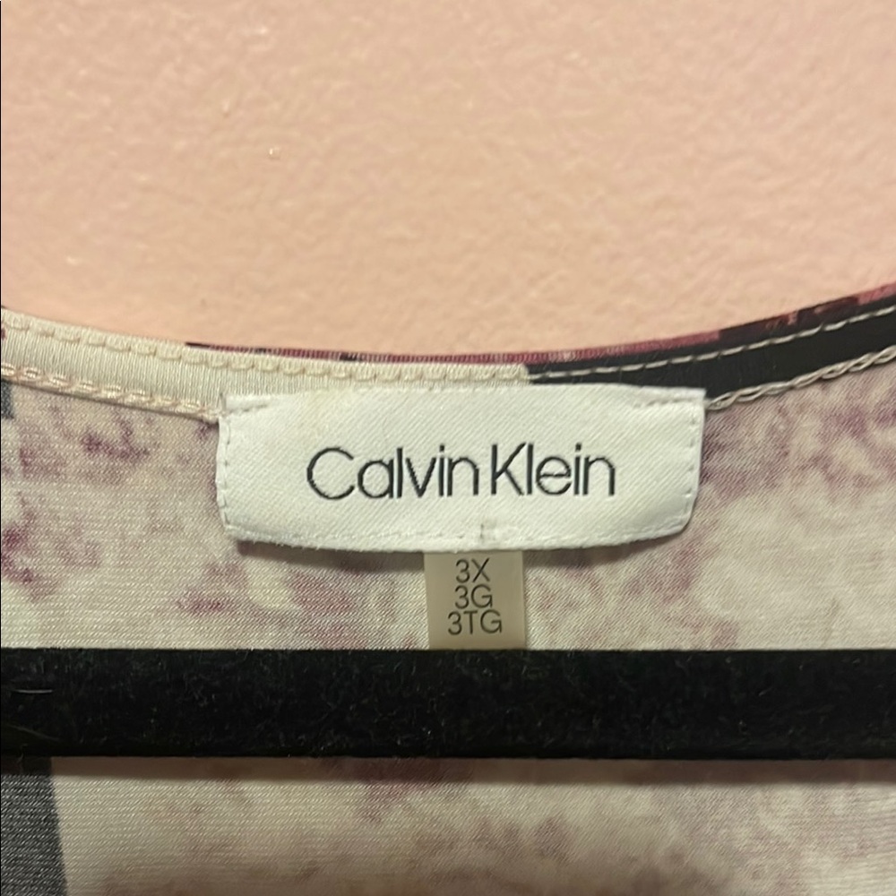 Calvin Klein Purple and Black Asymmetrical Blouse - Picture 2 of 6